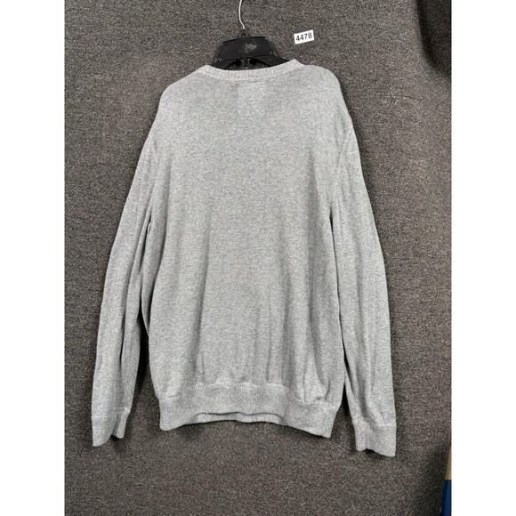 American Eagle Sweater Mens XL Gray V Neck Pullover Lightweight Casual Classic - Picture 2 of 8